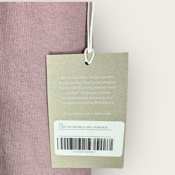 Everlane Seamless Legging Pants | Size XS/S | Dusty Lavender Ribbed Minimalist - Picture 3 of 8
